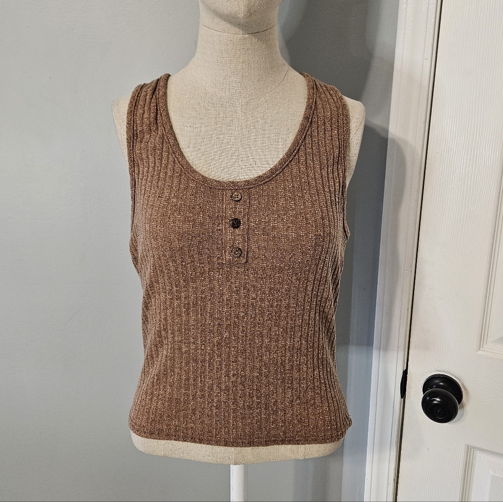 Olivia Rae Brown Ribbed Tank Top